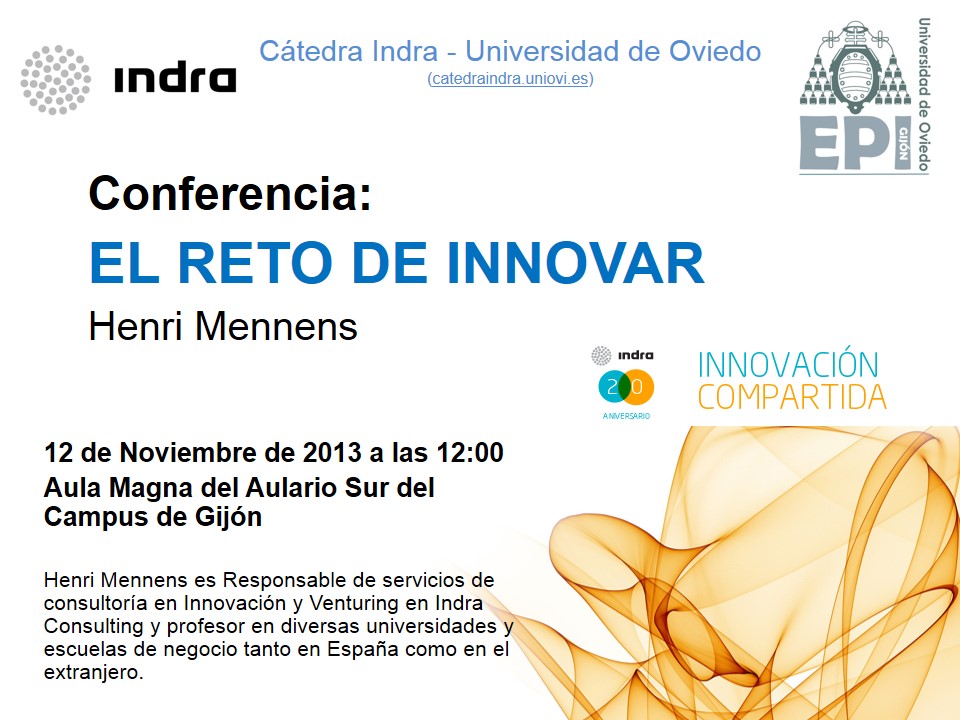 Cartel Conferencia El Reto de Innovar - Carlos Mennens