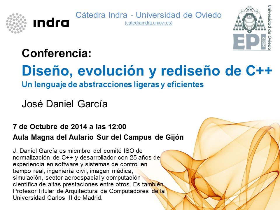Cartel Conferencia Cartel Conferencia Diseño, evolución y rediseño de C++ - José Daniel Garcia